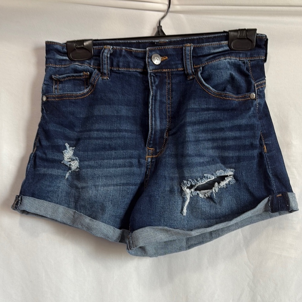 Kendall & Kylie Blue High-Waisted Jean Shorts SM420